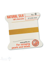 100 % Naturseide 2m 1 Nadel dunkelgelb