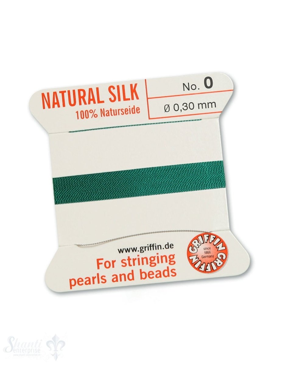 100 % Naturseide 2m 1 Nadel grün