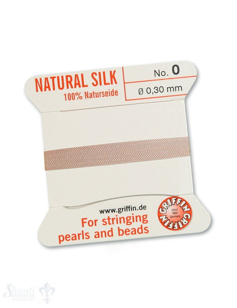 100 % Naturseide 2m 1 Nadel hellrosa