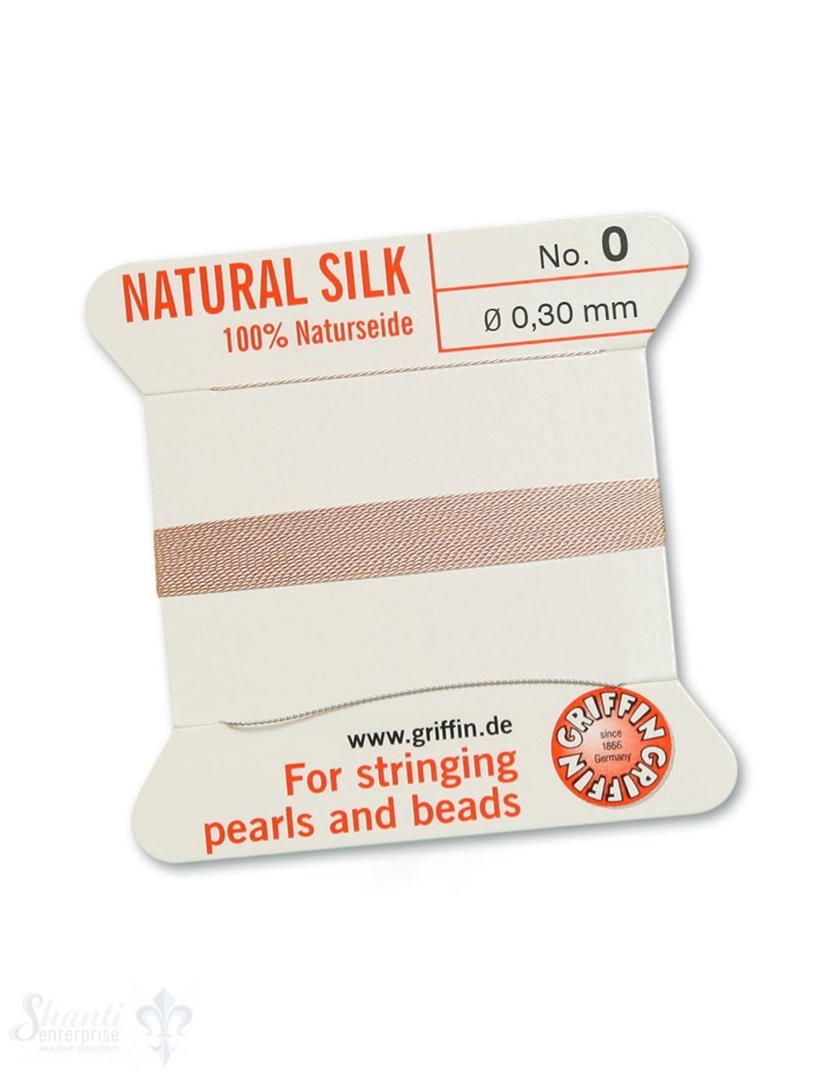 100 % Naturseide 2m 1 Nadel hellrosa