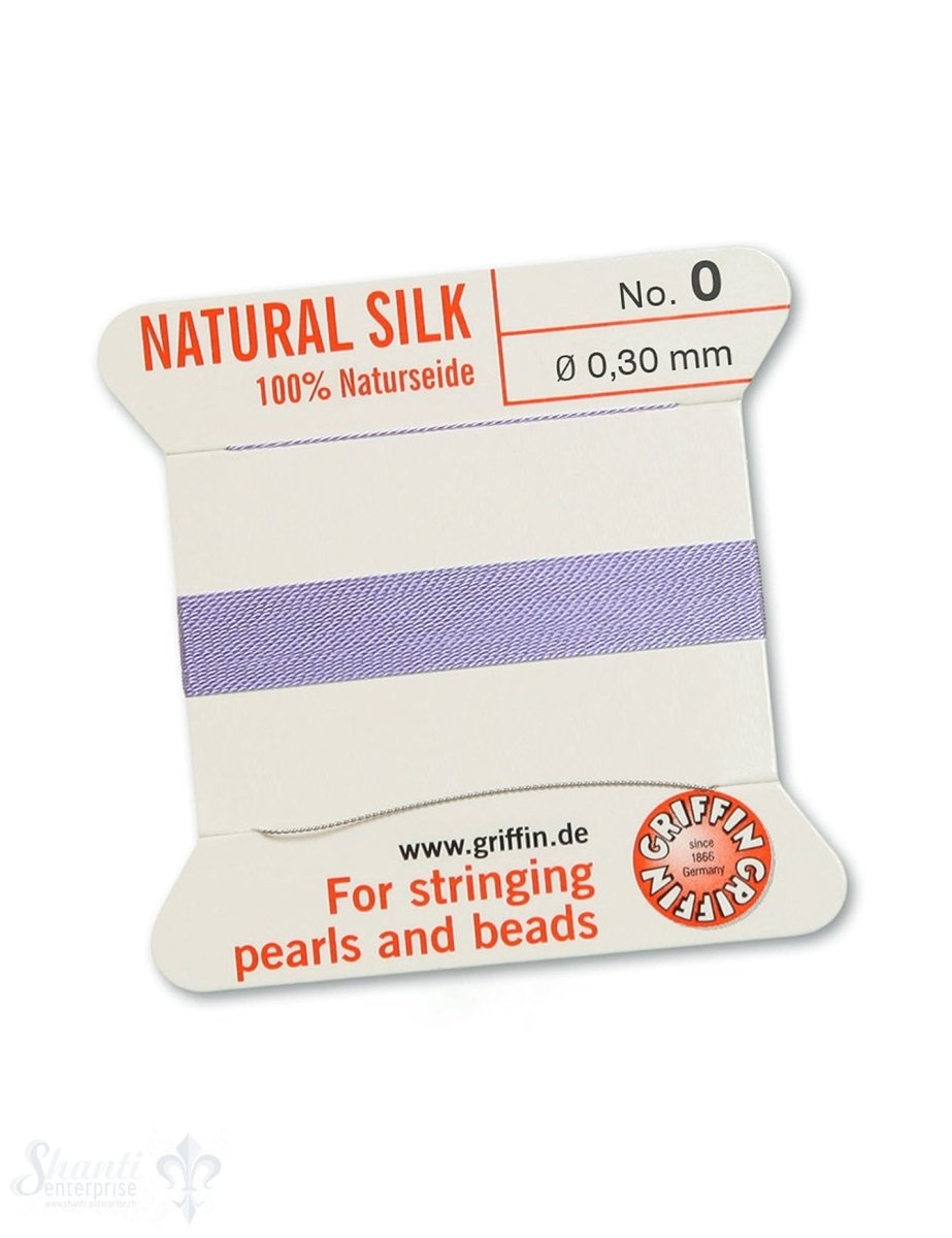 100 % Naturseide 2m 1 Nadel lila