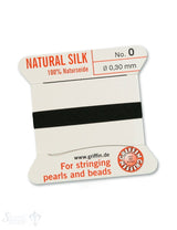 100 % Naturseide 2m 1 Nadel schwarz