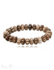 12 mm Blumen gravierte Edelstein Armbänder auf Elastik - Shanti Enterprise AG