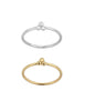 3 Kugeln je 2.6 mm Fingerring poliert Gr.48 Schiene 1.4 mm halbrund Silber 925 ec