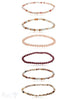 4 - 4,5- 5 mm Edelstein Armbänder poliert rund auf Elastik 18 cm