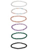 4 - 4,5- 5 mm Edelstein Armbänder poliert rund auf Elastik 18 cm