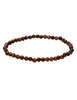 4 - 4,5- 5 mm Edelstein Armbänder poliert rund auf Elastik 18 cm