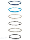 4 & 5 mm Edelstein Armbänder poliert rund auf Elastik 18 cm