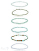 4 - 4,5- 5 mm Edelstein Armbänder poliert rund auf Elastik 18 cm