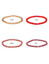 6 mm Zirkonia-Kristall buttons Armbänder facettiert auf Elast  18 cm