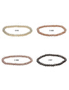 6 mm Zirkonia-Kristall buttons Armbänder facettiert auf Elast  18 cm