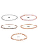 6 mm Zirkonia-Kristall buttons Armbänder facettiert auf Elast  18 cm