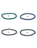 6 mm Zirkonia-Kristall buttons Armbänder facettiert auf Elast  18 cm