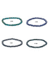6 mm Zirkonia-Kristall buttons Armbänder facettiert auf Elast  18 cm