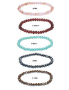6 mm Zirkonia-Kristall buttons Armbänder facettiert auf Elast  18 cm