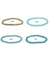6 mm Zirkonia-Kristall buttons Armbänder facettiert auf Elast  18 cm
