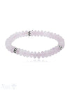 8 mm buttons Edelstein Armbänder mit 3 Silberteile facettiert auf Elastik 19 cm - Shanti Enterprise AG