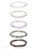 8 mm buttons Edelstein Armbänder mit 3 Silberteile facettiert auf Elastik 19 cm - Shanti Enterprise AG
