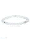 8 mm buttons Edelstein Armbänder mit 3 Silberteile facettiert auf Elastik 19 cm - Shanti Enterprise AG