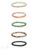 8 mm Edelstein Armbänder poliert rund auf Elastik 18-19 cm - Shanti Enterprise AG