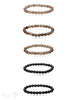 8 mm Edelstein Armbänder poliert rund auf Elastik 18-19 cm - Shanti Enterprise AG