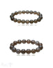 Achat taupe rund Armband 10 mm facettiert - Shanti Enterprise AG