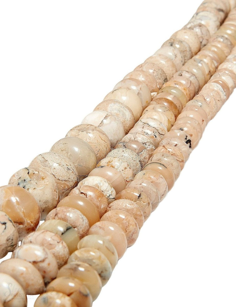 afrik.Opal Strang beige poliert Buttons