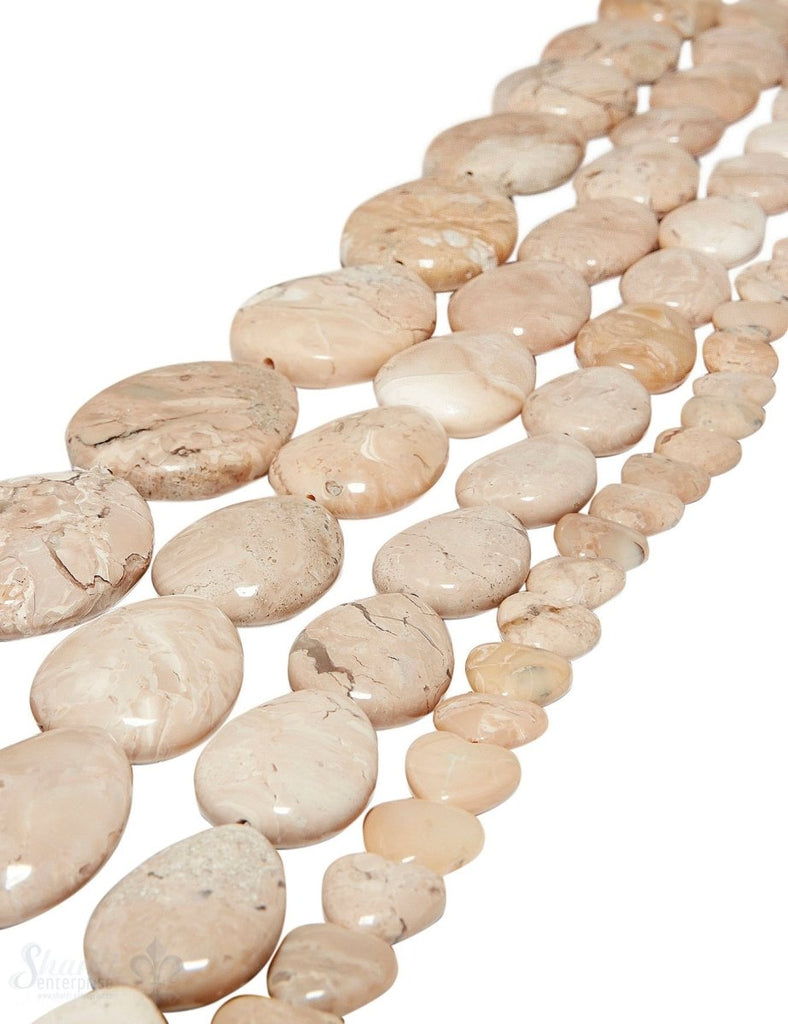 afrik.Opal Strang beige poliert Herzen