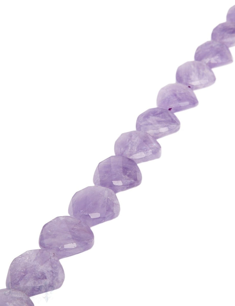 Amethystquarz Strang violett hell eckig geschliffen Disk gedreht 20 mm A