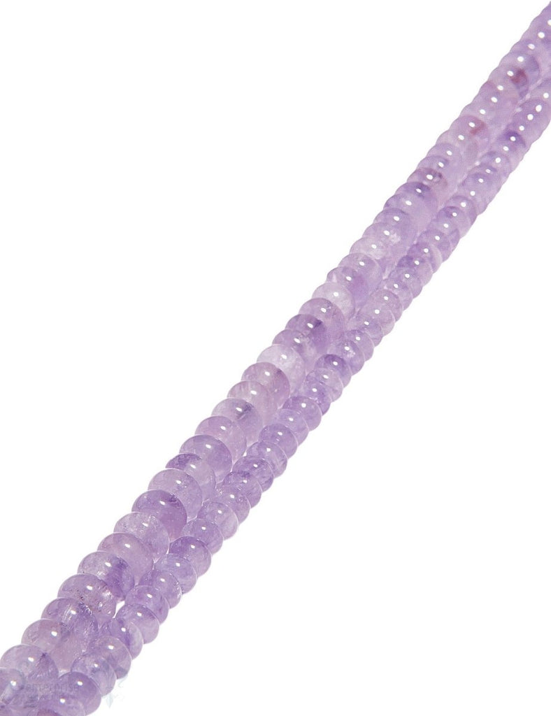 Amethystquarz Strang violett hell poliert Buttons A