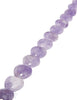 Amethystquarz Strang violett hell poliert Herzen 24x24 mm
