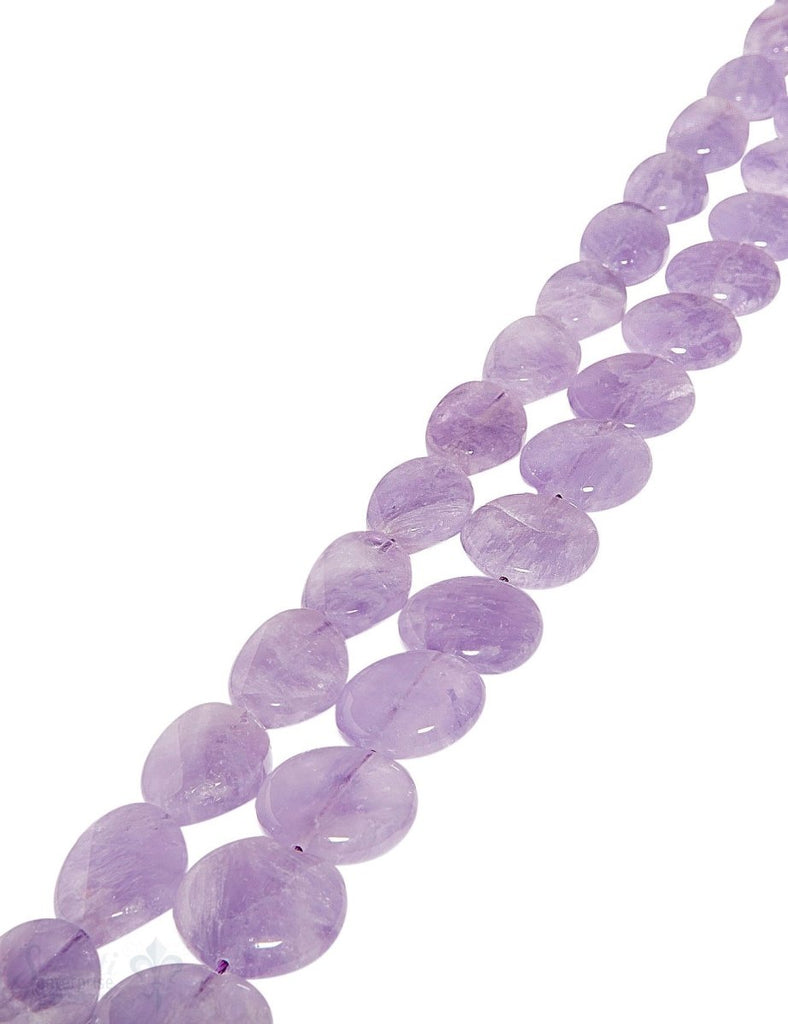 Amethystquarz Strang violett poliert