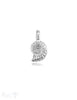 Ammonit Anhänger Silber 925 mit Struktur oval