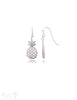 Ananas Ohrhänger 10x20 mm strukturier mit Bügel Silber 925