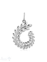 Anhänger Silber 20x16 mm Blätterranke im Verlauf mit Öse eq
