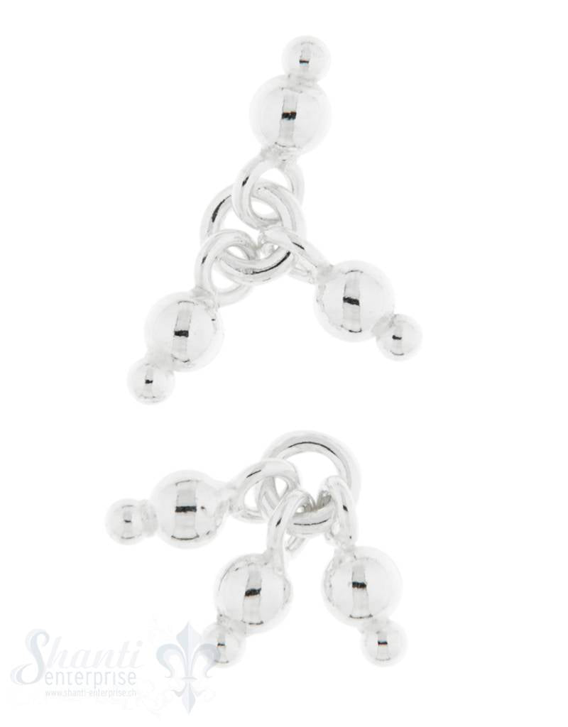 Anhänger Silber 3 Stk. kleine Kugeln 02.6 mm