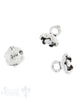 Anhänger Silber Blume hängend 4,5 mm 1 Pack = ca. 5 gr.  ca. 32 Stück