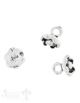 Anhänger Silber Blume hängend 4,5 mm 1 Pack = ca. 5 gr.  ca. 32 Stück