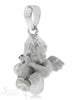 Anhänger Silber Engel sandgestrahlt 10x18 mm