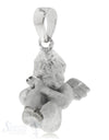 Anhänger Silber Engel sandgestrahlt 10x18 mm