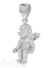 Anhänger Silber Engel sandgestrahlt 10x18 mm
