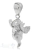 Anhänger Silber Engel sandgestrahlt 10x18 mm
