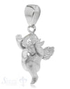 Anhänger Silber Engel sandgestrahlt 10x18 mm