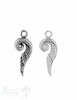 Anhänger Silber Flügel oben rund 27x10 mm