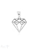 Anhänger Silber hell Diamant durchbrochen 12x12 mm 1 Pack = 2 Stk. - Shanti Enterprise AG