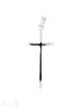 Anhänger Silber hell Kreuz fein länglich 44x18 mm - Shanti Enterprise AG