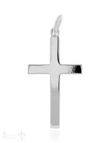 Anhänger Silber hell Kreuz glatt fein 29x16 mm