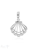 Anhänger Silber hell Muschel fein durchbrochen 13x 12 mm Pack = 2 Stk. - Shanti Enterprise AG