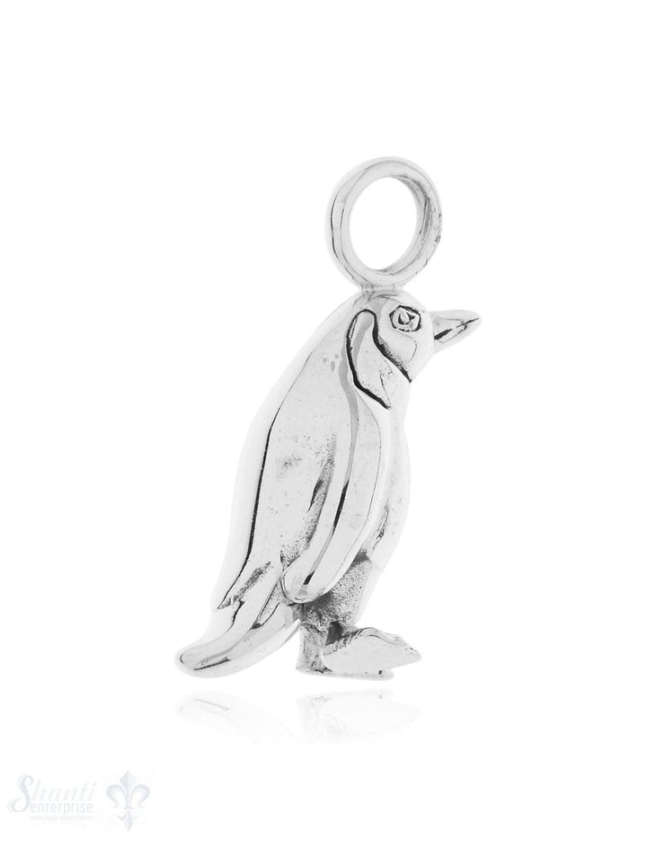 Anhänger Silber hell Pinguin 32x14 mm - Shanti Enterprise AG