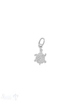Anhänger Silber hell Schildkröte mini 11x6 mm Pack = 3 Stk.